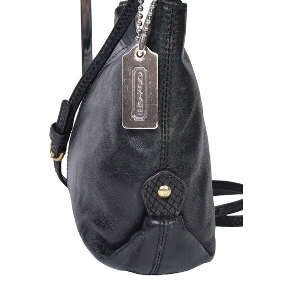 AUTHENTIC COACH Small Leather W/Snakeskin Trim Crossbody - Picture 11 of 14